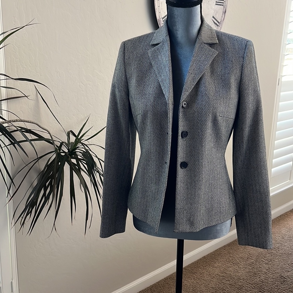 Ann Taylor Wool Herringbone Jacket